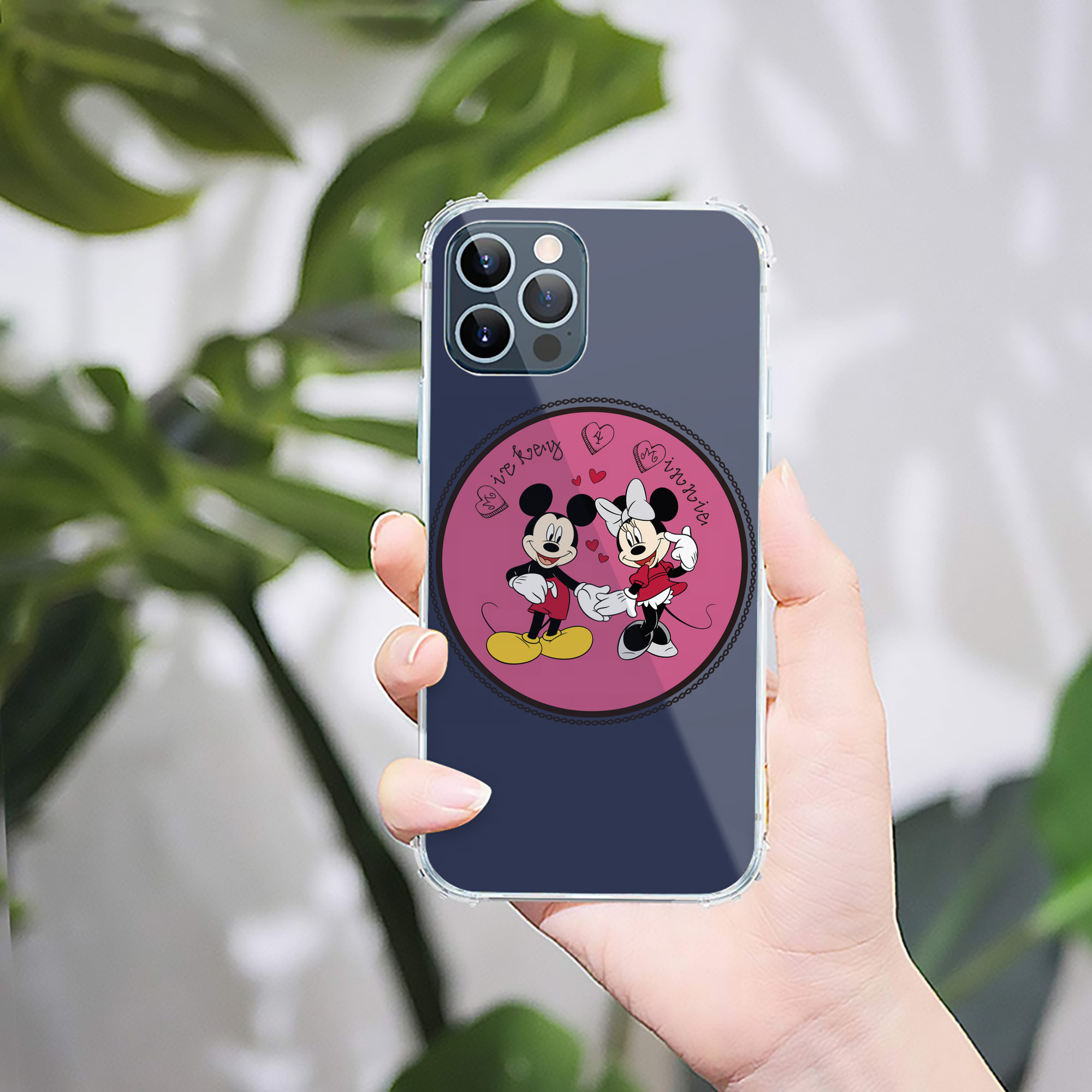 （画像用） ミッキーマウス Mickey Mouse 【iPhone 12シリーズ対応】透明スマホケース（クリアソフトケース）